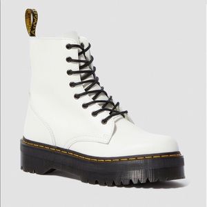 White Jadon Platform Dr. Martens